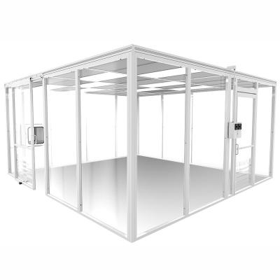 China OR Spray Coated Steel Portable Class 100 Cleanroom Booth Laminar Flow for sale