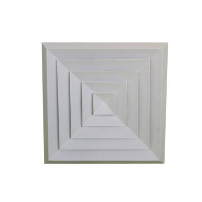China 1 2 3 Way RAL Color Beveled Edge Square Ceiling Diffuser With Removable Core for sale