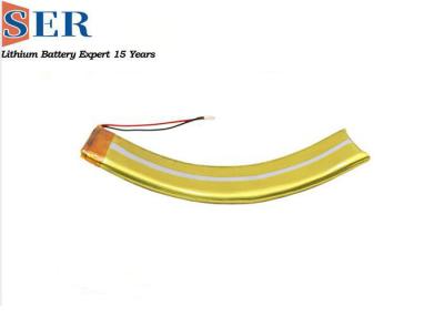 China Customizable Li Poly Battery 3.7V Flexible Curved Lithium Polymer Ion Safety Curved Lipo Battery for sale