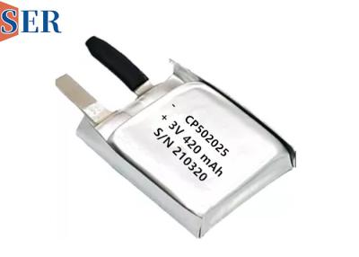 China SER CP502025 Soft Package Lithium Manganese Battery Of 3.0V Li-MnO2 Battery for sale
