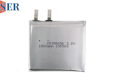 China 3.0V 1900mAh Ultra Thin Battery CP355050 Soft Packing Lithium Manganese Dioxide Pouch Battery for sale
