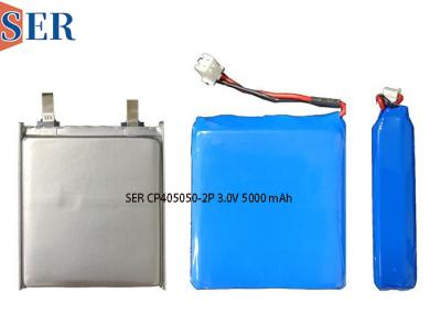 China Bloco macio da bateria preliminar do pacote LiMnO2 do manganês do lítio de CP405050-2P 3.0V 5000mAh à venda