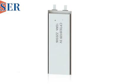 China Custom Primary Thin Lithium Manganese Dioxide Battery CP7839109 3.0V 10Ah for sale