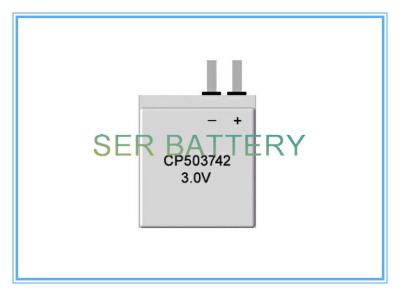 China Batería ultra fina primaria CP503742 del plano 3 voltios para el dispositivo eléctrico usable en venta