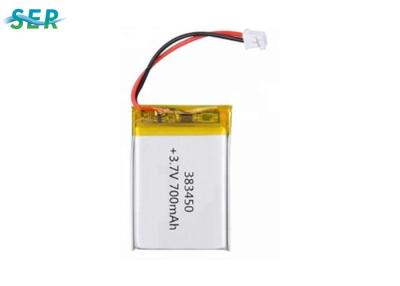 중국 383450 고전압 리튬-폴리머 전지, GPS 폰을 위한 600mAh 재충전이 가능한 리포 배터리 판매용