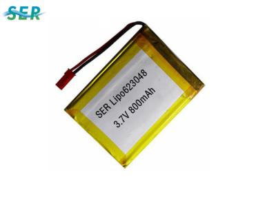 China Rechargeable Lithium Polymer Battery Lipo Pack 3.7 Volt 623048 For MP3 / GPS for sale