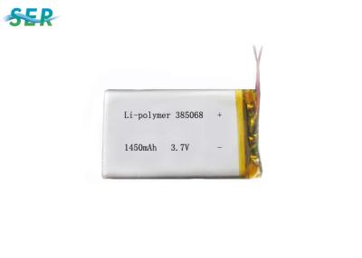 China Square Rechargeable Lithium Batteries , 385068 High Capacity Lipo Battery For Light for sale