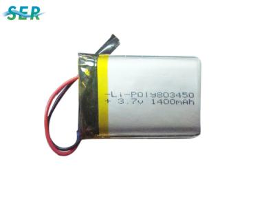 China Flat Cell 3.7 V 1500mah Lipo Battery 803450 for sale