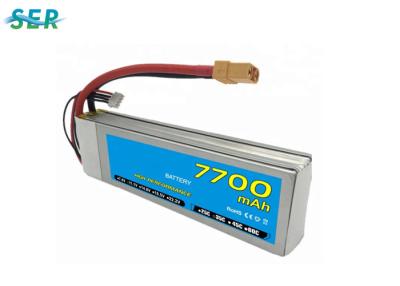 China 35C 11.1 Volt 7700mAh LiPo RC Car Battery Packs Drone Quadcopter Application for sale