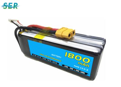China Rechargeable RC Car Battery 35C 14.8V 1800mAh Li Polymer For Mini Helicopter / Airplane for sale