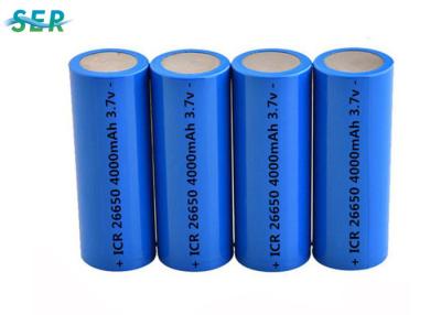 China Durable Lithium Ion Battery 26650 3.7V 4000mah For Flashlight / Electric Torch for sale