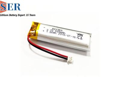 China Customize Cryogenic Low Temperature Lithium Polymer Battery 3.7V 7.4V 150mAh LP801350 Lithium Li PO Cell for sale