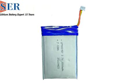 China Rectangular Li-Ion Polymer Batteries 3.7V Single Cell Pack 2.75wh 1900mAh Flat Prismatic for sale