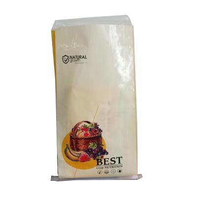 China 10kg Fertilizer Packaging Bags With Button Closure 50-120gsm Thickness for sale