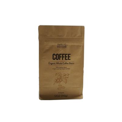 China 340g Kraft Coffee Stand Up Bags Gravure Printing For Food Packaging for sale