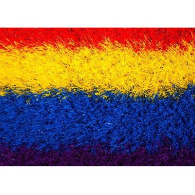 China Garden Synthetic Rainbow Artificial Grass Landscape Synthetic Turf Roll for sale