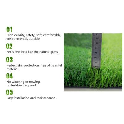 Chine 30mm Artificial Football Grass Lawn Green Unfilled Sports Flooring Landscaping à vendre