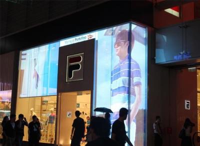 China Outdoor Advertising Transparent LED Video Screen 16384 Dots For Shopping Mall Shenzhen Factory for sale