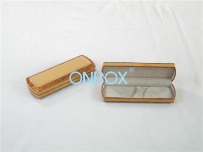 China Double Pen Presentation Box Packaging With Printed Wood Pattern for sale