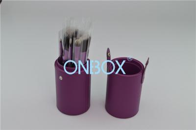 China Retail Purple PU Cosmetic Packaging Boxes Snap Buckle Closure Non Toxic Materials for sale