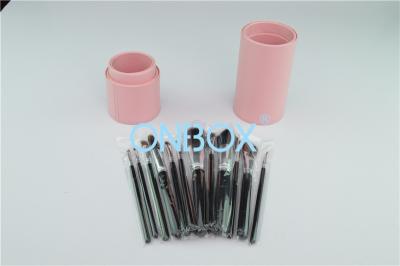 China Caja cosmética de lujo del cepillo del maquillaje rosa clara para el viaje/el tubo de cartulina rígido en venta