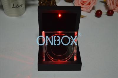 China Luxury Lighting Painted Wooden Boxes For Shop Window Coins / Jewellery Display for sale