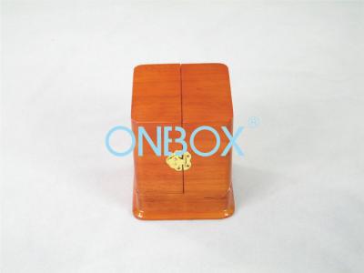 China Customized solid wood perfume display box by center opening , luxury and handmade for sale