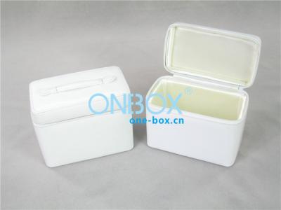 China White Travel Zipper Cosmetic Case / Personalized Packaging Boxes for sale