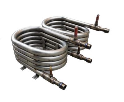 China 20P Spiral Coil Coaxial Heat Exchanger Convenient Oil Returning Smoothly for sale