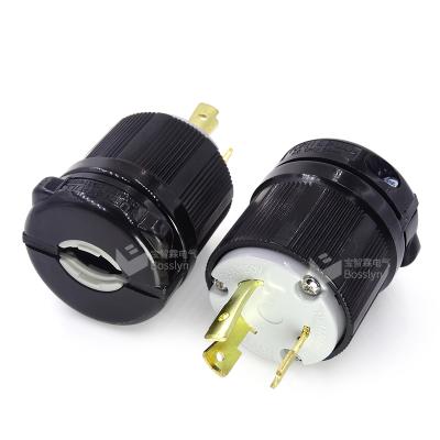 China Industrial UL / CUL Approved Industrial Grade 250Volt 30 Amp NEMA L6-30P Locking Outlet l630p Plug for sale
