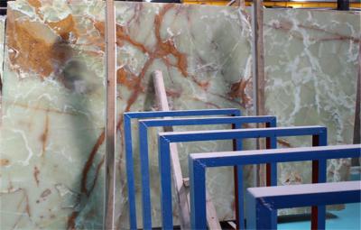 China Cultured green onyx bathroom countertops for high end hotel , onyx wall tile for sale