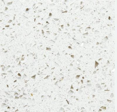 China Artificial Crystal spark White quartz kitchen counter tops 40-70 Mpa Flexural Strength for sale