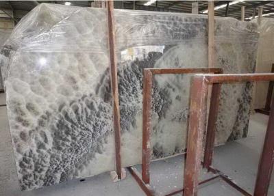 China Cloudy Grey Onyx stone table / Marble Stone tile for residential construction for sale