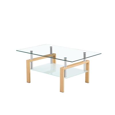 China Square Tempered Glass Custom Coffee Tables Metal Frame For Living Room for sale