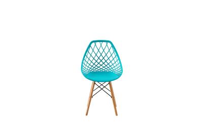 China Elegant Eames Dining Chair Bar Furniture Casual Fashion Hollow Plastic Backrest for sale