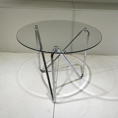 China Modern Simple 66 * 66 * 55cm Tempered Glass Coffee Table  Wear Resistant for sale