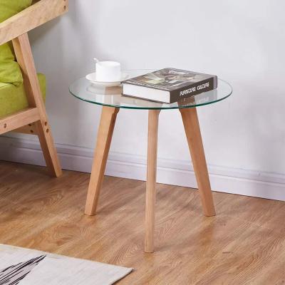 China Customizable Modern Glass Coffee Table Exquisite Matching Glass Round Table for sale