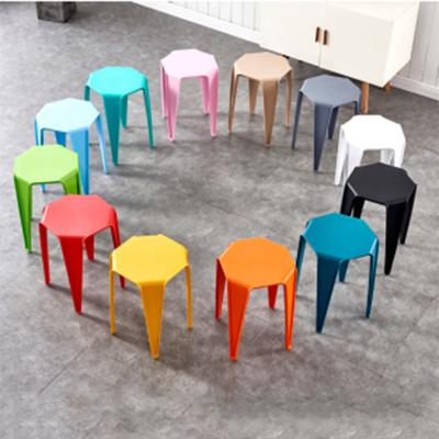 China Classic Modern Home Plastic Rectangular Stool, Portable Stackable Chair, Easy To Store for sale