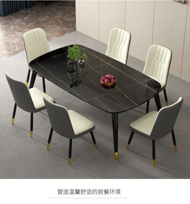 China Nordic Imitation Faux Marble Dining Table Chair Custom Color / Size for sale