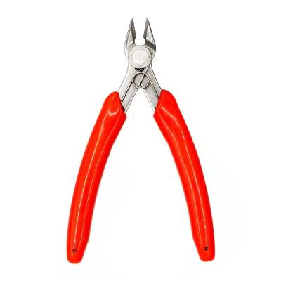 China Oblique nose pliers, PVC handle, shearing diameter 0.2-1.2, stainless steel head, clamp handle 75mm for sale