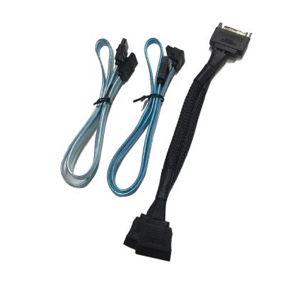 China 90 Degree SATA 3 SSD Accessories , 15Pin 6Gbps Zheino SSD HDD Cable for sale