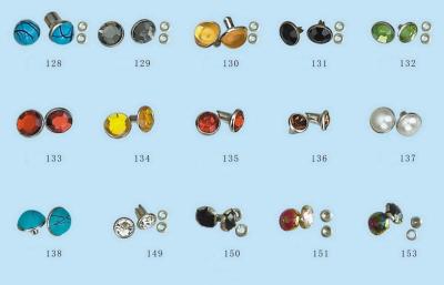 China Crystal , Brass Custom Snap Buttons Rhinestone Nailhead Stud For Clothing / Shoes for sale