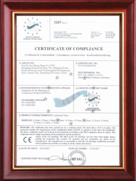 CE - Joy Shing Glass Co., Ltd.