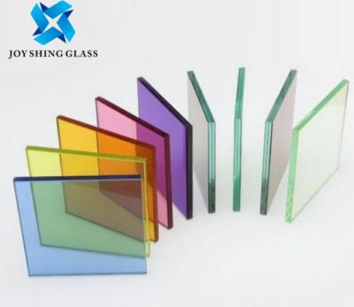 China Vidrio de construcción laminado de colores, lámina de vidrio laminada reflejante manchada en venta