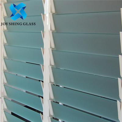 China Clear Acid Etched Louver Glass 4mm 5mm 6mm 8mm Custom Size for sale