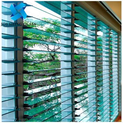 China Waterproof Louver Glass Blade 4mm 5mm 6mm Window Shutter Glass for sale