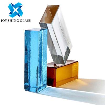 China Decoration Solid Glass Brick , Hot Melt Clear Glass Bricks Blocks for sale