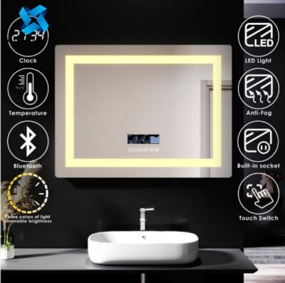 China Heated Illuminated LED Bathroom Mirror With Bluetooth  600*800 700*900 750*1000 for sale