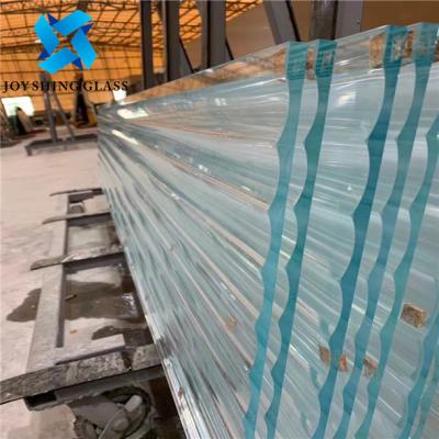 China 6mm 8mm Clear Patterned Glass , Tempered Reeded Fluted Glass for sale