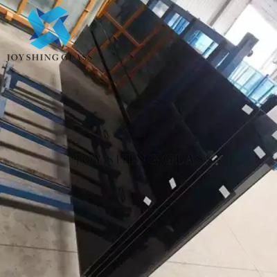 China 8mm Black Laminated Glass PVB Sound Insulation Tempered Laminated Glass for sale